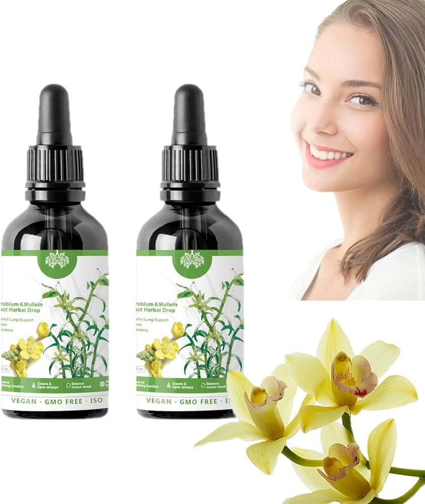 2024years Dendrobium & Mullein Extract Herbal Drops Powerful Lung Support,30ml Dendrobium & Mullein Extract Herbal Drops,Drop 1-2ml at a time,1Ounce(Box of 1) Herbal Care Essence (1pcs)