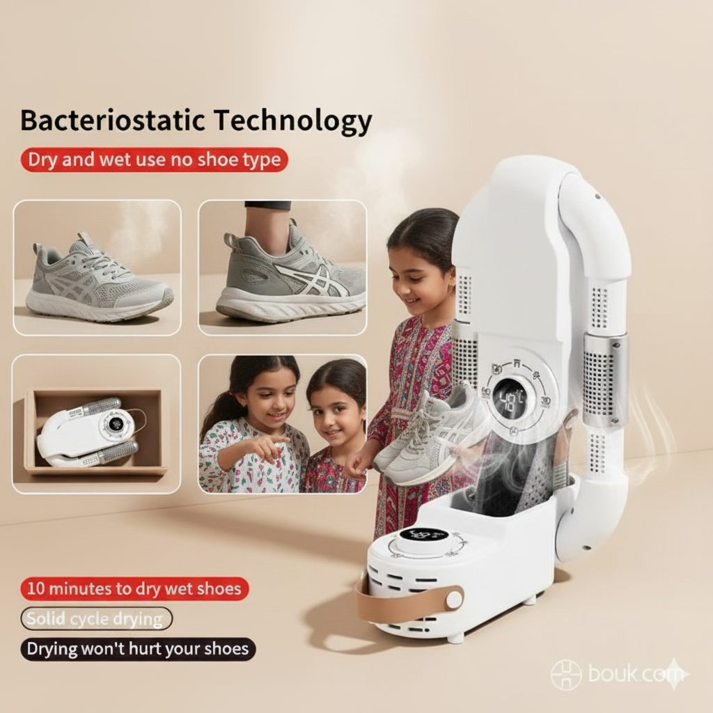 Shoe Dryer Intelligent Timer Adjustable Dryer Quick Drying Deodorizing Sterilizing Shoe Dryer Household Shoe Warmer Heater