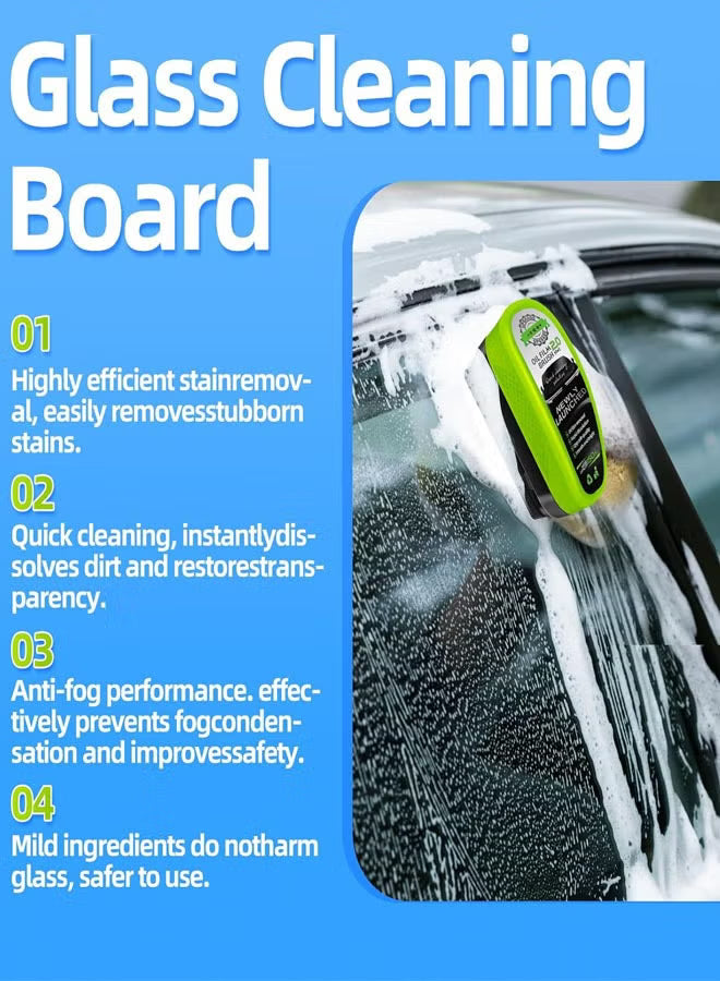 Automotive Oil Film Cleaning Brush – Clear Vision Car Glass Cleaner, Universal Windshield Oil Remover & Window Wipe Tool
