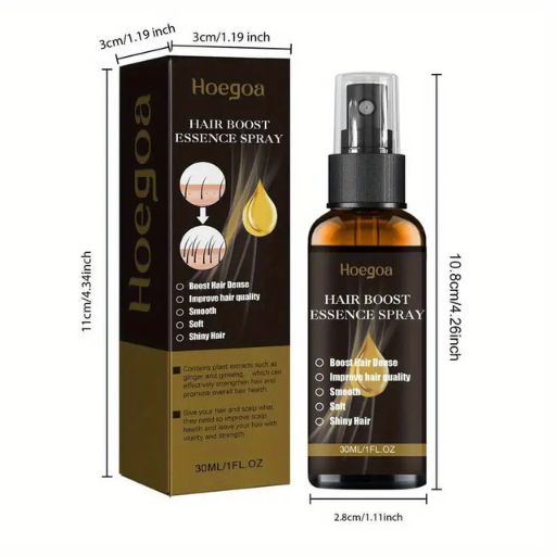 30ml Hair Boost Essence Spray, Ginger Hair Care Serum Oil Spray, Enhances Shine & Smoothness